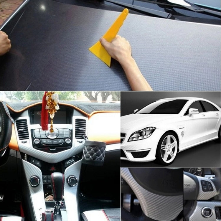 Car Decorative 3D Carbon Fiber PVC Sticker, Size: 152cm x 50cm (Light Grey) by buy2fix