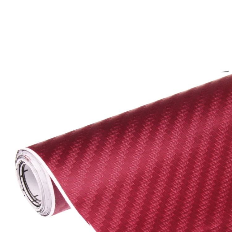 Car Decorative 3D Carbon Fiber PVC Sticker, Size: 152cm x 50cm(Wind Red) by buy2fix