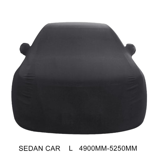 Anti-Dust Anti-UV Heat-insulating Elastic Force Cotton Car Cover for Sedan Car, Size: L, 4.9m~5.25m (Black) by buy2fix