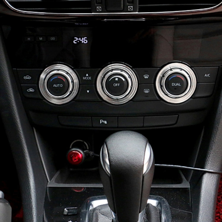 3 PCS Car Aluminum Air Conditioner Knob Case For ATENZA(Silver) by buy2fix