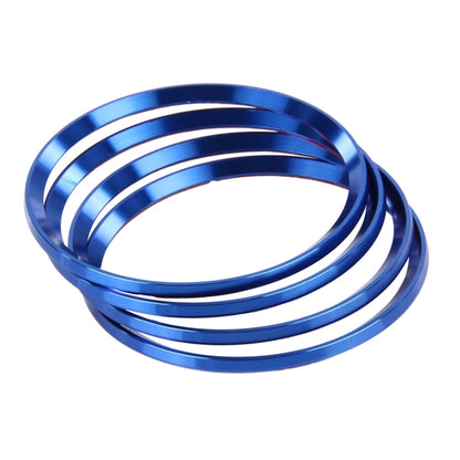 4 PCS Car Aluminum Wheel Hub Deroration Ring For Audi(Blue) - Wheels Tires & Parts by buy2fix | Online Shopping UK | buy2fix