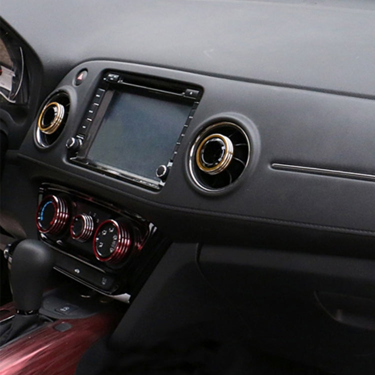 3 PCS Car Aluminum Air Conditioner Knob Case For Honda(Gold) by buy2fix