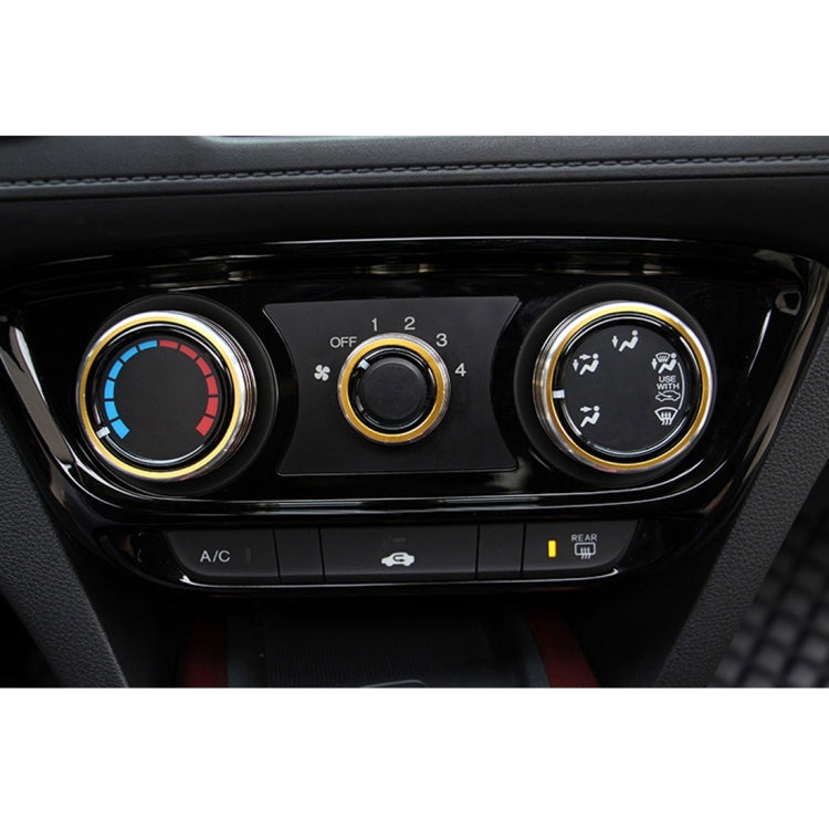 3 PCS Car Aluminum Air Conditioner Knob Case For Honda(Gold) by buy2fix