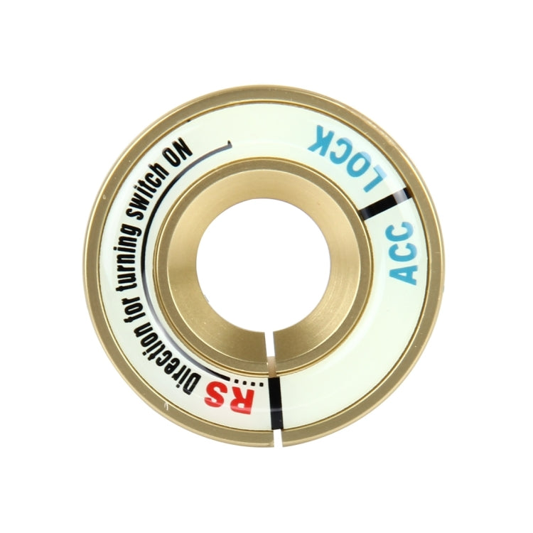 Car Aluminum Igniter Night Luminous Decoration Ring For Audi And Volkswagen(Gold) by buy2fix