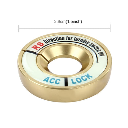 Car Aluminum Igniter Night Luminous Decoration Ring For Audi And Volkswagen(Gold) by buy2fix
