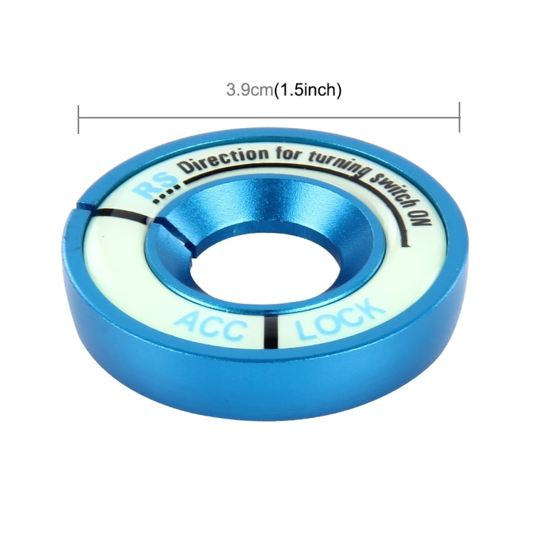 Car Aluminum Igniter Night Luminous Decoration Ring For Audi And Volkswagen(Blue) by buy2fix