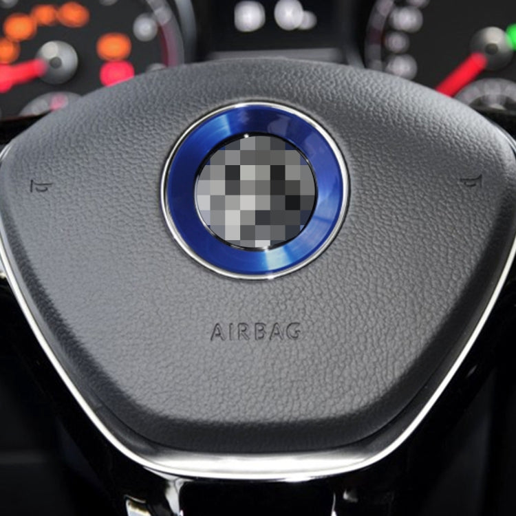 Car Aluminum Steering Wheel Decoration Ring For Volkswagen(Blue) by buy2fix