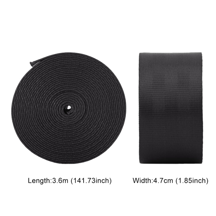 Car Modified Polyester Seat Belt Harness Racing Safety Seat Belt, Length: 3.6m (Black) - Seat Belts & Padding by buy2fix | Online Shopping UK | buy2fix