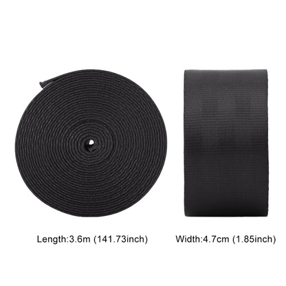 Car Modified Polyester Seat Belt Harness Racing Safety Seat Belt, Length: 3.6m (Black) - Seat Belts & Padding by buy2fix | Online Shopping UK | buy2fix