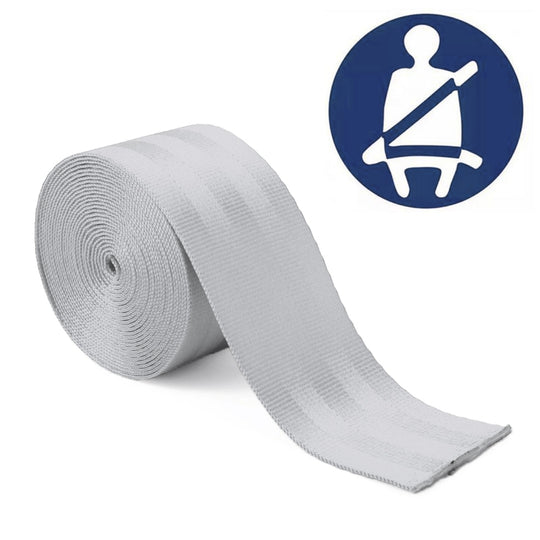 Car Modified Polyester Seat Belt Harness Racing Safety Seat Belt, Length: 3.6m (Silver)