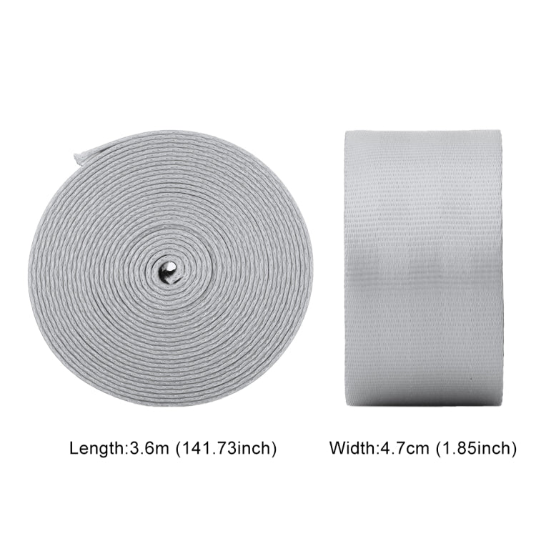 Car Modified Polyester Seat Belt Harness Racing Safety Seat Belt, Length: 3.6m (Silver) by buy2fix