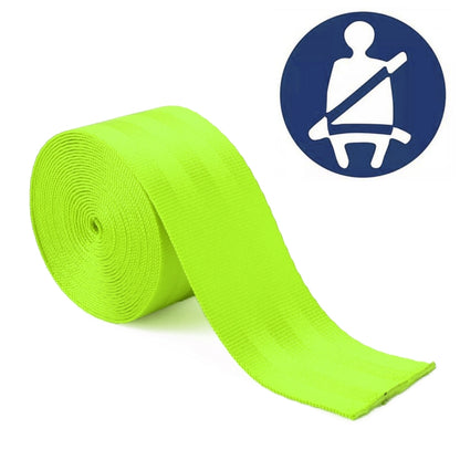 Car Modified Polyester Seat Belt Harness Racing Safety Seat Belt, Length: 3.6m (Fluorescent Green) by buy2fix