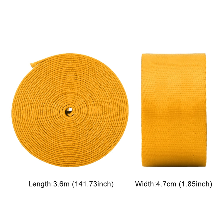 Car Modified Polyester Seat Belt Harness Racing Safety Seat Belt, Length: 3.6m (Yellow) by buy2fix