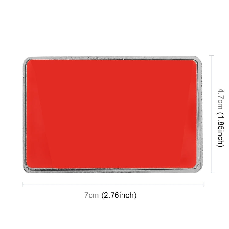 Universal Car Argentina Flag Rectangle Shape VIP Metal Decorative Sticker (Silver) by buy2fix