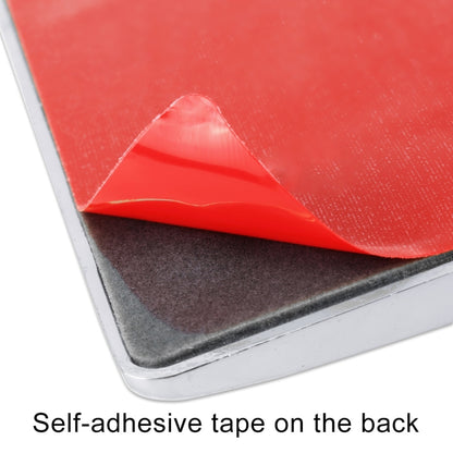 Universal Car France Flag Rectangle Shape VIP Metal Decorative Sticker (Silver) by buy2fix