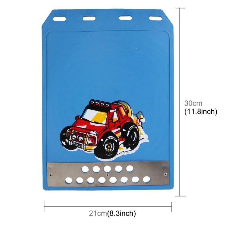 2 PCS WS-003 Premium Heavy Duty Molded Splash Mud Flaps Auto Front and Rear Guards, Small Size, Random Pattern Delivery(Blue) by buy2fix