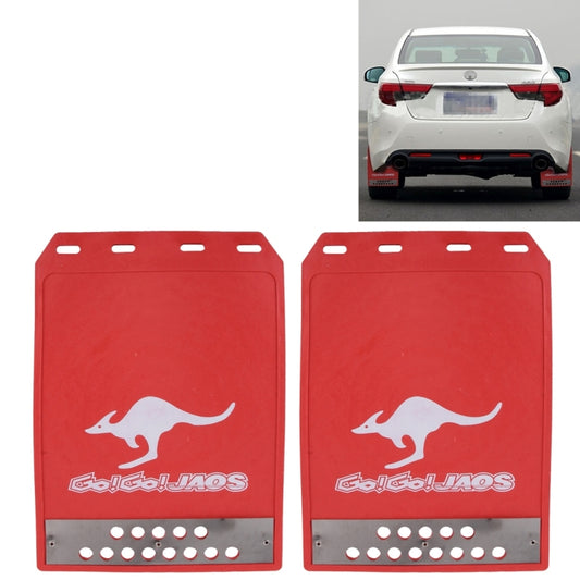 Premium Heavy Duty Molded Splash Front and Rear Mud Flaps Guards, Medium Size, Random Pattern Delivery(Red) by buy2fix