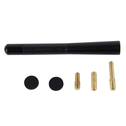 Carbon Fiber Aluminum Short Antenna Polished Universal Screws Base(Big Size)(Black) by buy2fix