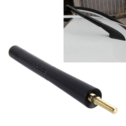 Carbon Fiber Aluminum Short Antenna Polished Universal Screws Base(Big Size)(Black) by buy2fix