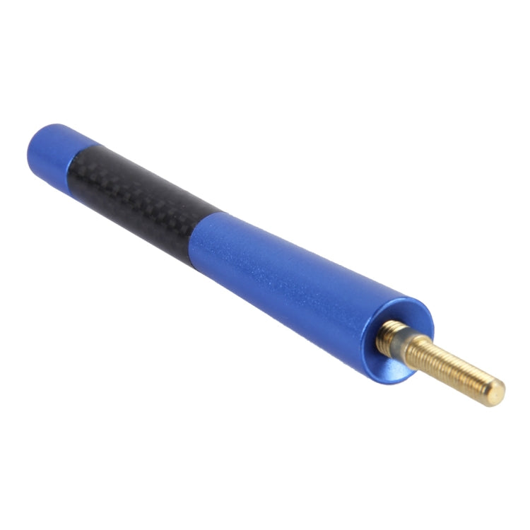 Carbon Fiber Aluminum Short Antenna Polished Universal Screws Base(Big Size)(Blue) by buy2fix