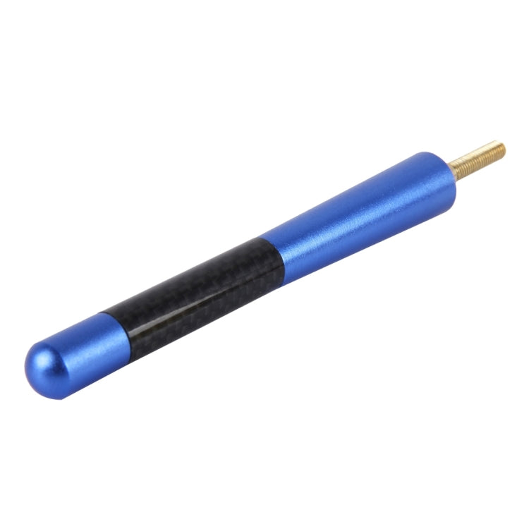 Carbon Fiber Aluminum Short Antenna Polished Universal Screws Base(Big Size)(Blue) by buy2fix
