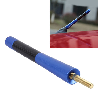 Carbon Fiber Aluminum Short Antenna Polished Universal Screws Base(Big Size)(Blue) by buy2fix