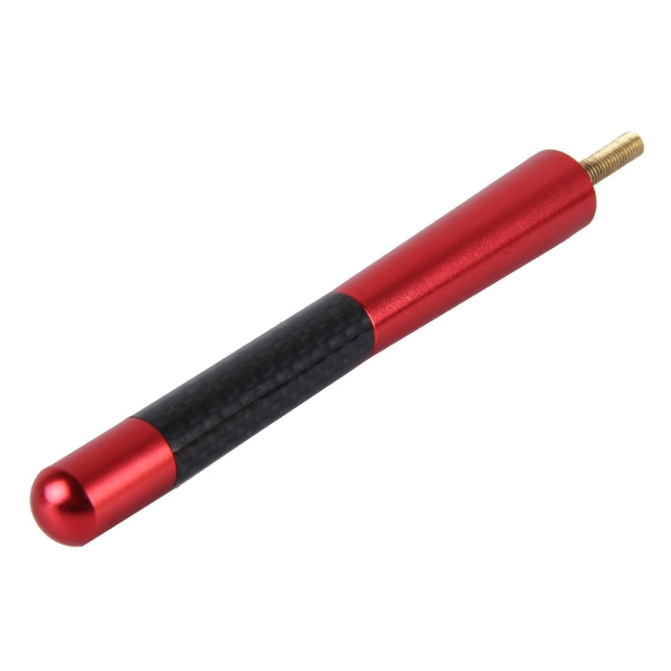 Carbon Fiber Aluminum Short Antenna Polished Universal Screws Base(Big Size)(Red) by buy2fix
