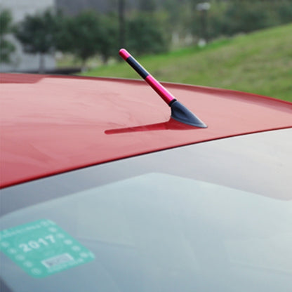 Carbon Fiber Aluminum Short Antenna Polished Universal Screws Base(Big Size)(Red) by buy2fix