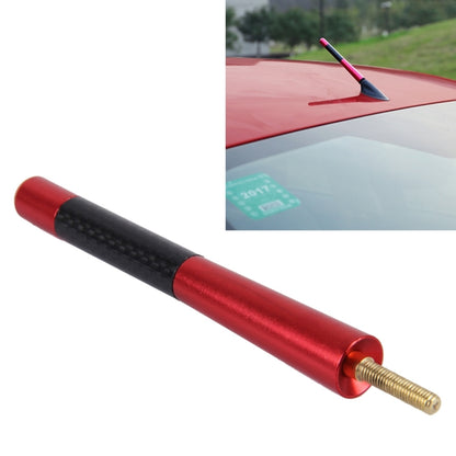 Carbon Fiber Aluminum Short Antenna Polished Universal Screws Base(Big Size)(Red) by buy2fix