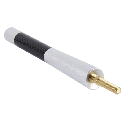 Carbon Fiber Aluminum Short Antenna Polished Universal Screws Base(Big Size)(Silver) by buy2fix