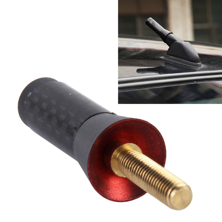 Carbon Fiber Aluminum Short Antenna Polished Universal Screws Base(Small Size)(Black) by buy2fix