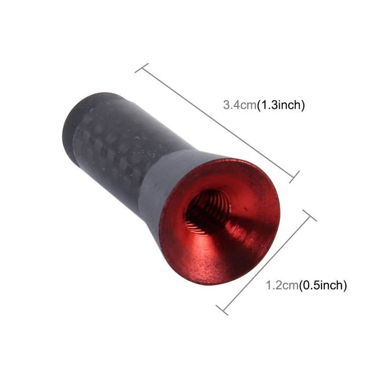 Carbon Fiber Aluminum Short Antenna Polished Universal Screws Base(Small Size)(Black) by buy2fix