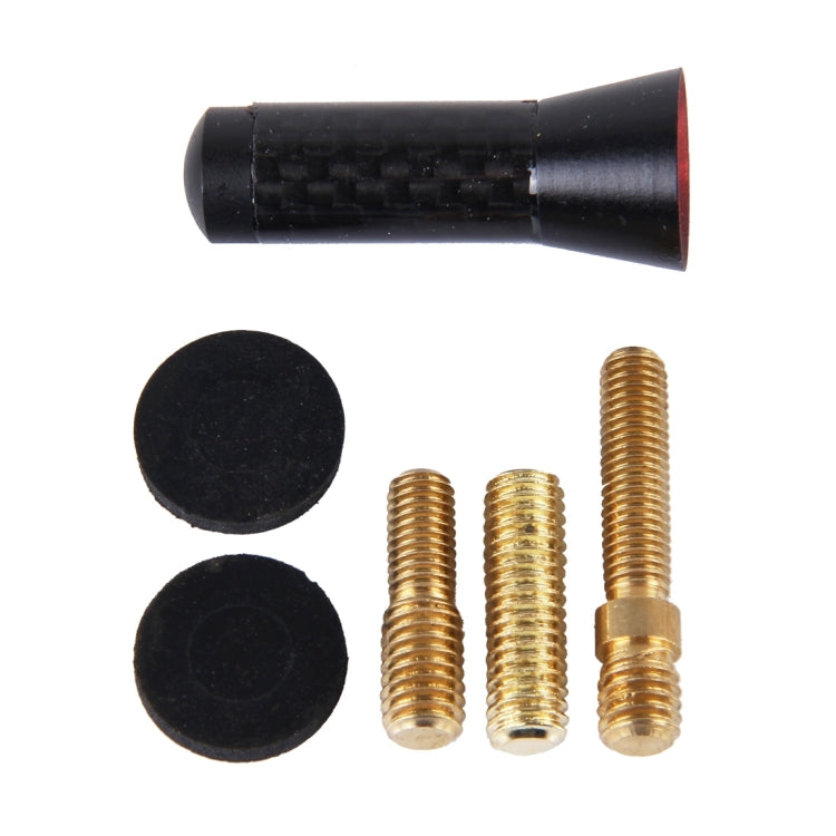 Carbon Fiber Aluminum Short Antenna Polished Universal Screws Base(Small Size)(Black) by buy2fix
