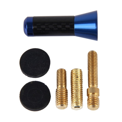 Carbon Fiber Aluminum Short Antenna Polished Universal Screws Base(Small Size)(Blue) by buy2fix