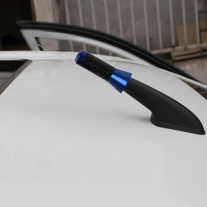 Carbon Fiber Aluminum Short Antenna Polished Universal Screws Base(Small Size)(Blue) by buy2fix