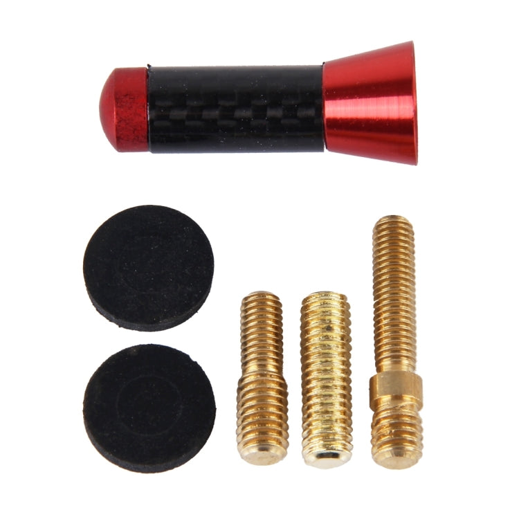 Carbon Fiber Aluminum Short Antenna Polished Universal Screws Base(Small Size)(Red) by buy2fix