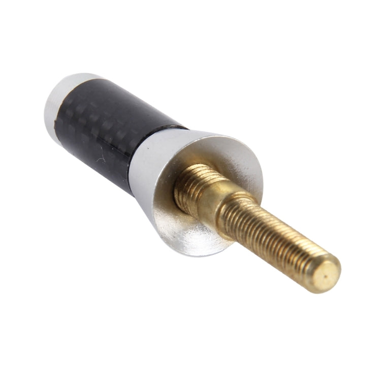 Carbon Fiber Aluminum Short Antenna Polished Universal Screws Base(Small Size)(Silver) by buy2fix