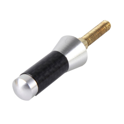 Carbon Fiber Aluminum Short Antenna Polished Universal Screws Base(Small Size)(Silver) by buy2fix
