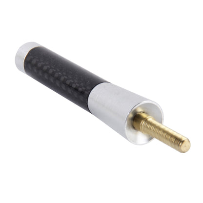 Carbon Fiber Aluminum Short Antenna Polished Universal Screws Base(Medium Size) (Silver) by buy2fix