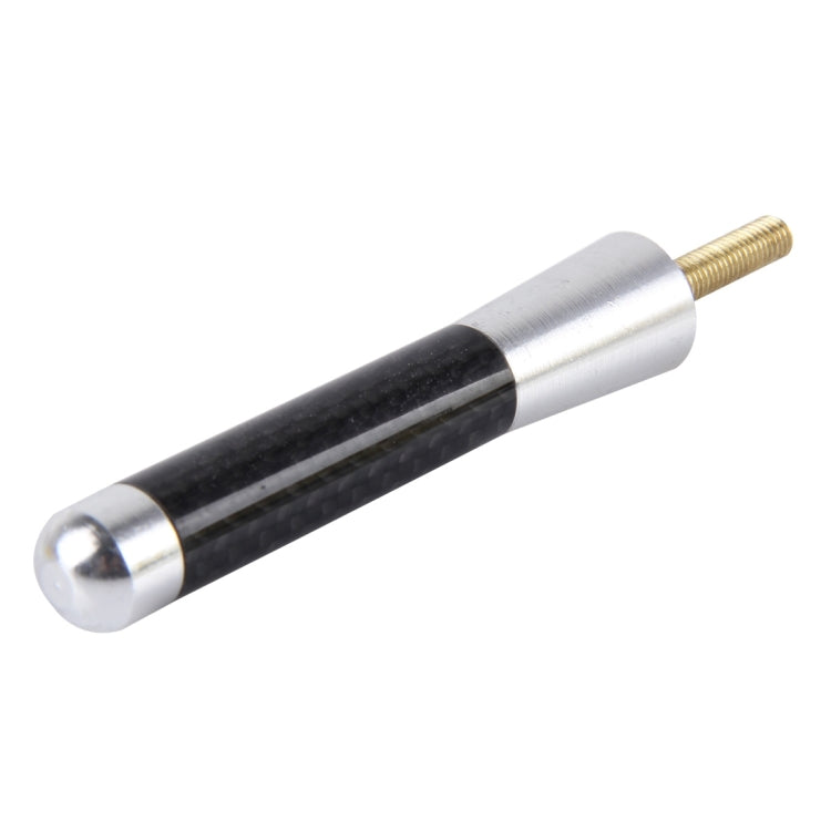Carbon Fiber Aluminum Short Antenna Polished Universal Screws Base(Medium Size) (Silver) by buy2fix