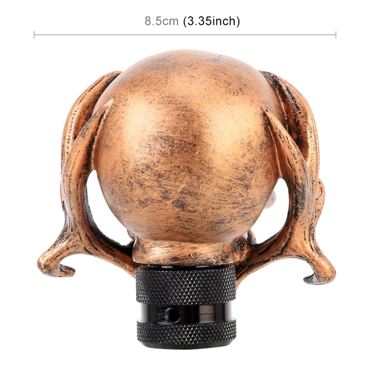 Universal Vehicle Car Creative Skull Double Heads Shaped Shifter Cover Manual Automatic Gear Shift Knob (Bronze) by buy2fix