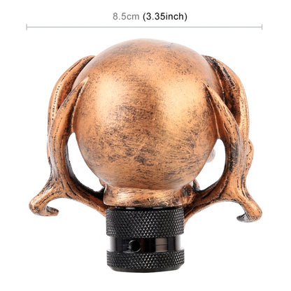 Universal Vehicle Car Creative Skull Double Heads Shaped Shifter Cover Manual Automatic Gear Shift Knob (Bronze) by buy2fix