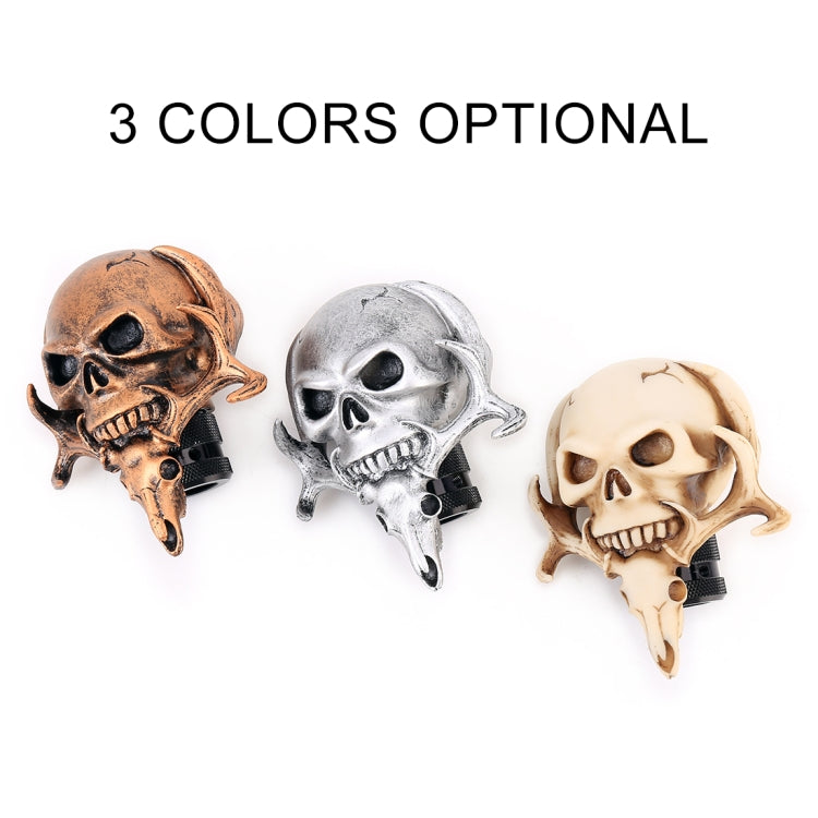 Universal Vehicle Car Creative Skull Double Heads Shaped Shifter Cover Manual Automatic Gear Shift Knob (Beige) by buy2fix