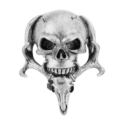 Universal Vehicle Car Creative Skull Double Heads Shaped Shifter Cover Manual Automatic Gear Shift Knob (Silver) by buy2fix