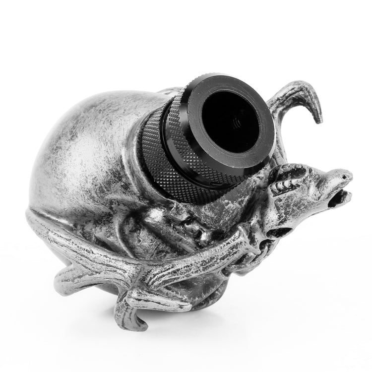 Universal Vehicle Car Creative Skull Double Heads Shaped Shifter Cover Manual Automatic Gear Shift Knob (Silver) by buy2fix