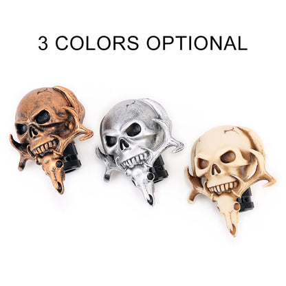 Universal Vehicle Car Creative Skull Double Heads Shaped Shifter Cover Manual Automatic Gear Shift Knob (Silver) by buy2fix