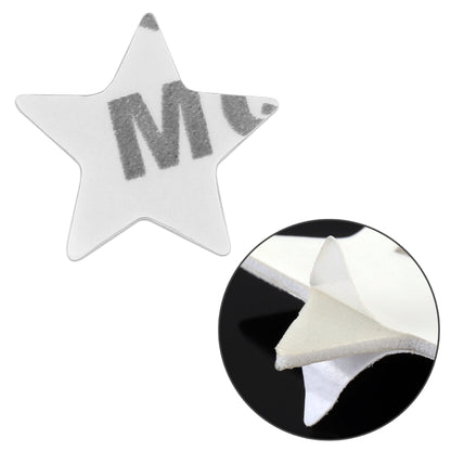 Star Pattern Car Metal Body Decorative Sticker (Silver) by buy2fix
