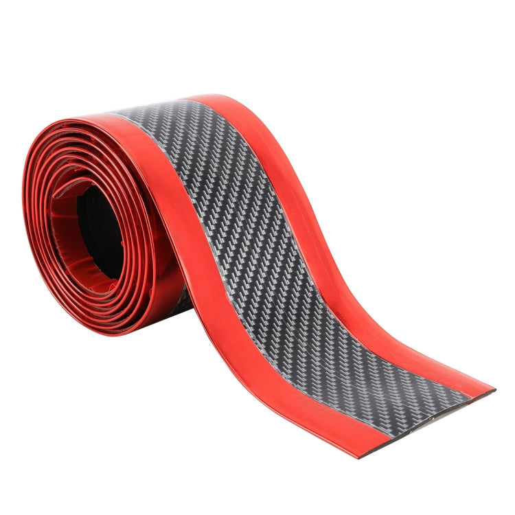 Universal Electroplate Carbon Fibre Car Door Threshold Decoration Strip Decorative Sticker, Size : 3CM x 2M (Red) by buy2fix