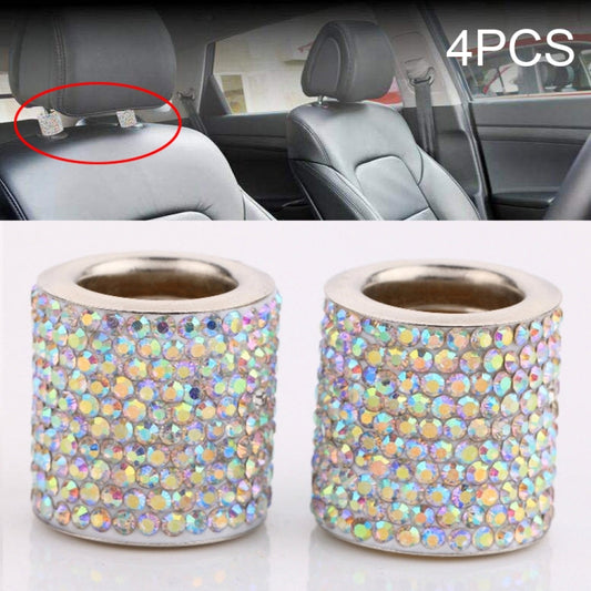 4 PCS Car Crystal Head Pillow Modified Decoration (Colour) - Seat Accessories by buy2fix | Online Shopping UK | buy2fix