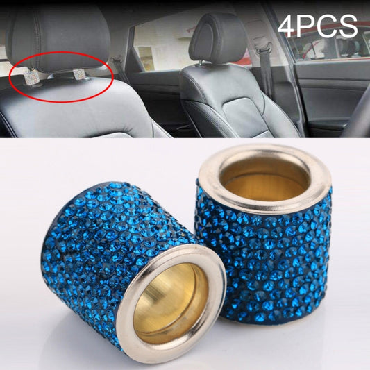 4 PCS Car Crystal Head Pillow Modified Decoration (Peacock Blue) - Seat Accessories by buy2fix | Online Shopping UK | buy2fix